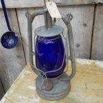 blauwe olielamp