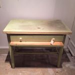 Tafel met broodplank 130x51x216